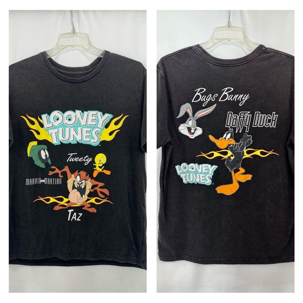 Looney Tunes T-Shirt Adult XXL Black Short Sleeve Cotton Blend Women’s